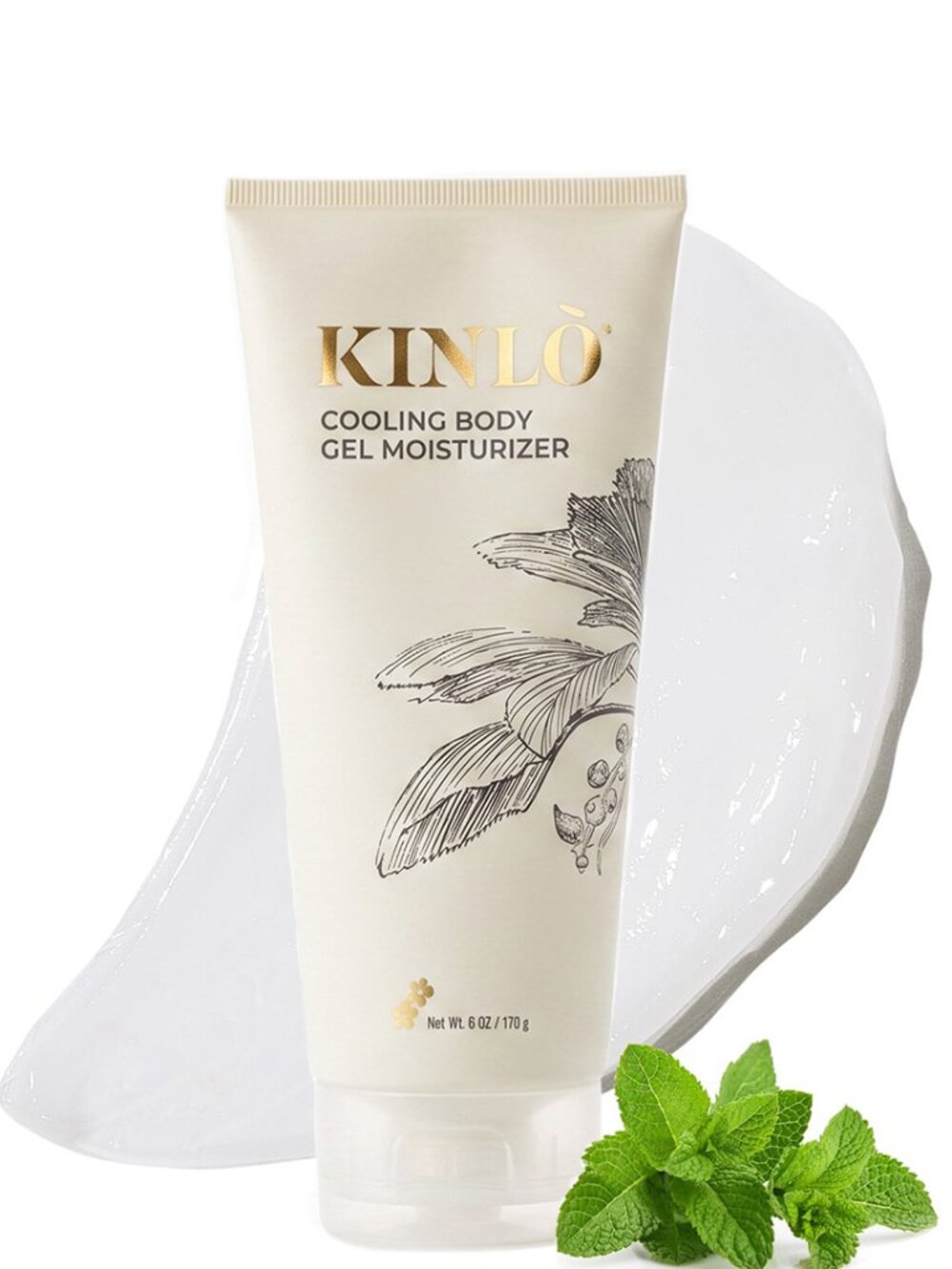 KINLO Cooling Body Gel Moisturizer with Soothing Aloe Vera and Glycerin 6 oz.